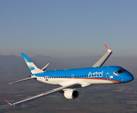 Austral Embraer aircraft: Picture: Aerolineas Argentinas